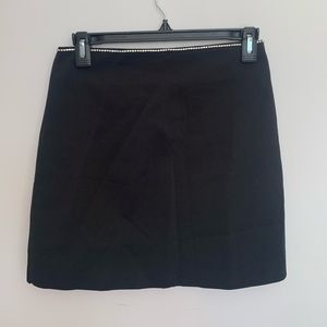 Rhinestone black mini skirt